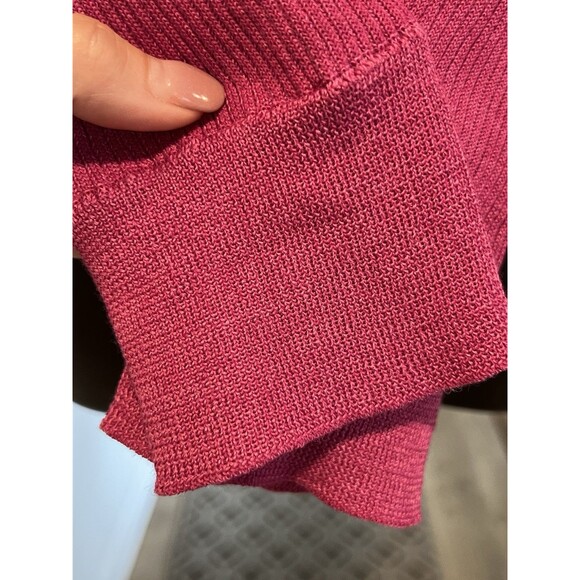 Monrow Magenta Ribbed Sweater Size Small - Picture 6 of 7